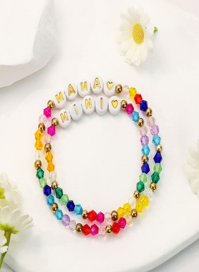 BAYLAY First Day of Preschool Bracelet Gifts - Colorful Beaded Bracelets Mommy and Me Bracelet Back to School Gifts Stuff Supplies Mother and Daughter Bracelets - Image 5